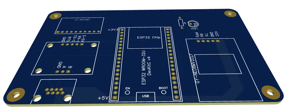 Veetr custom PCB render