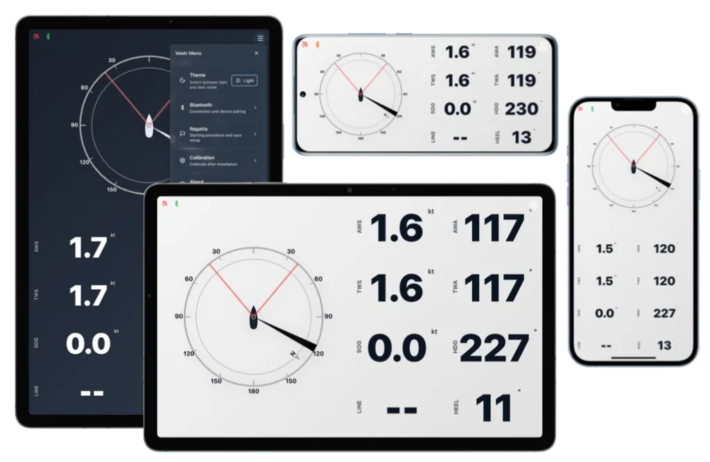 Veetr dashboard on tablet and phone